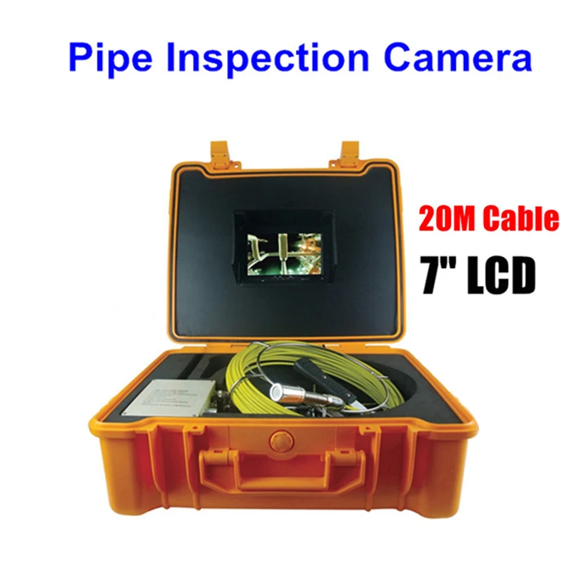 7 inch monitor hot sell high resolution water pipe inspection camera with 20m cable, ABS case
7 inch monitor hot sell high resolution water pipe inspection camera with 20m cable, ABS case