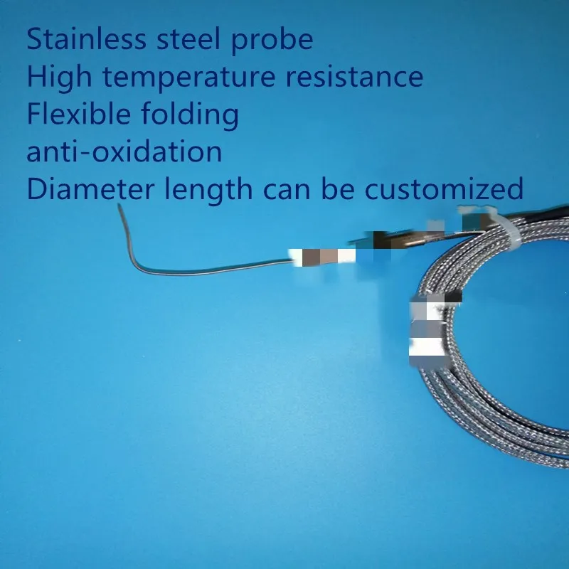 Гибкий бронированный зонд термопары с термостойкостью и датчиком высокой температуры для WRNK-191 K/J/E 
Гибкий бронированный зонд термопары с термостойкостью и датчиком высокой температуры для WRNK-191 K/J/E
