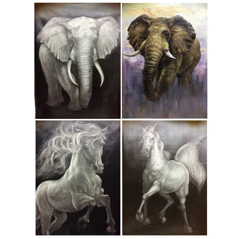 Animal Home Decor Art Oil Painting Elephant Horse Deer Canvas Wall Picture for Office Home Decoration Handpainted
Animal Home Decor Art Oil Painting Elephant Horse Deer Canvas Wall Picture for Office Home Decoration Handpainted