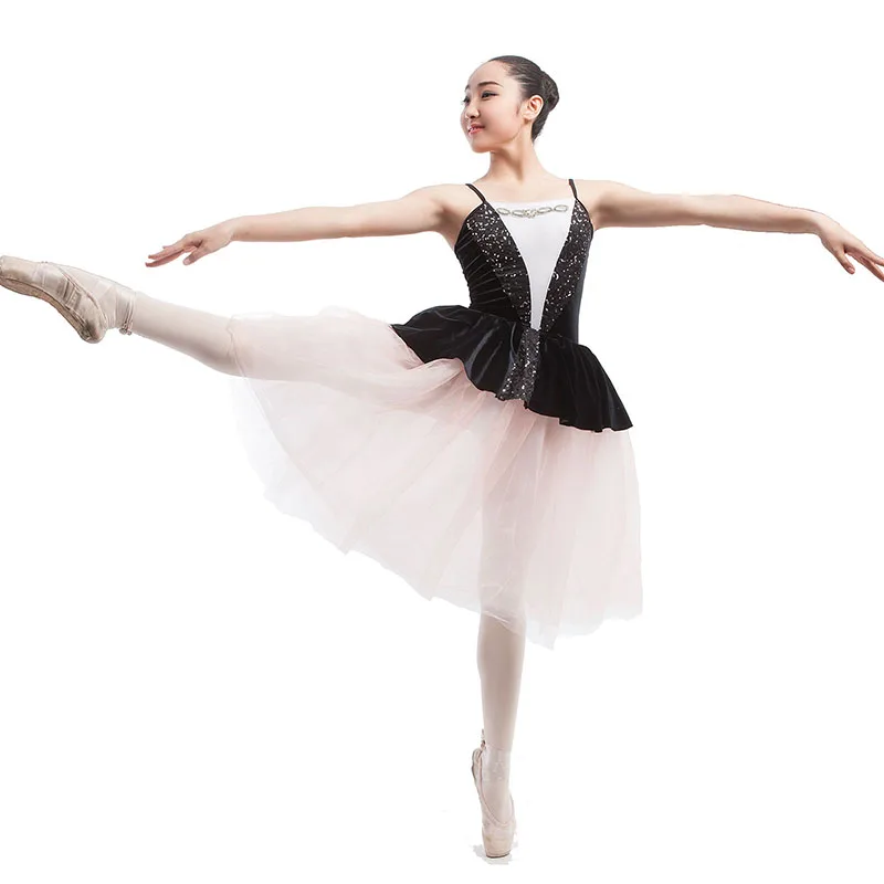 Girls/Women Black Bodice Ballet Tutu Velvet Leotard w/Pink Romantic-length Tulle Dress,Ballerina Stage Performance Dance Costume
Girls/Women Black Bodice Ballet Tutu Velvet Leotard w/Pink Romantic-length Tulle Dress,Ballerina Stage Performance Dance Costume