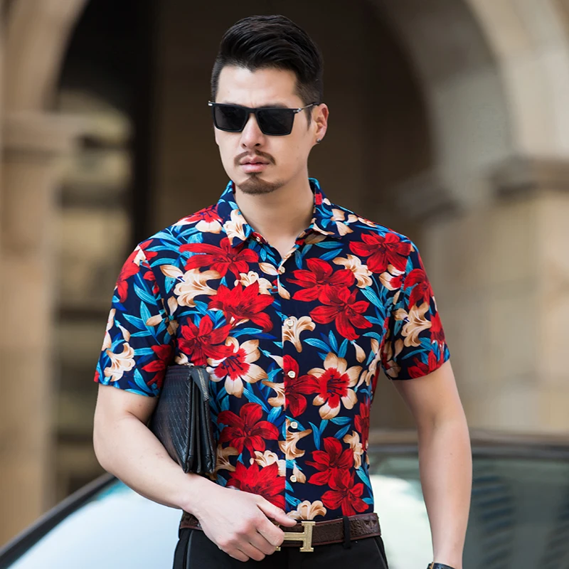 Summer new fashion mens floral printed dress shirt male casual flowers clothes short sleeve shirts
Summer new fashion mens floral printed dress shirt male casual flowers clothes short sleeve shirts