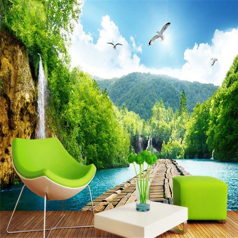 beibehang Custom photo wallpaper mural painting background of the living room TV wooden mural wallpaper 3D waterfall landscape
beibehang Custom photo wallpaper mural painting background of the living room TV wooden mural wallpaper 3D waterfall landscape