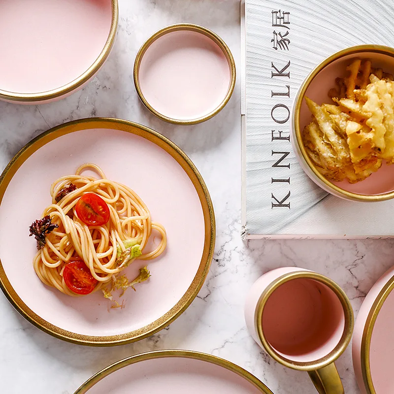Nordic pink ceramic set Western food bowl soup salad bowl mug Phnom Penh tableware and cutlery
Nordic pink ceramic set Western food bowl soup salad bowl mug Phnom Penh tableware and cutlery
