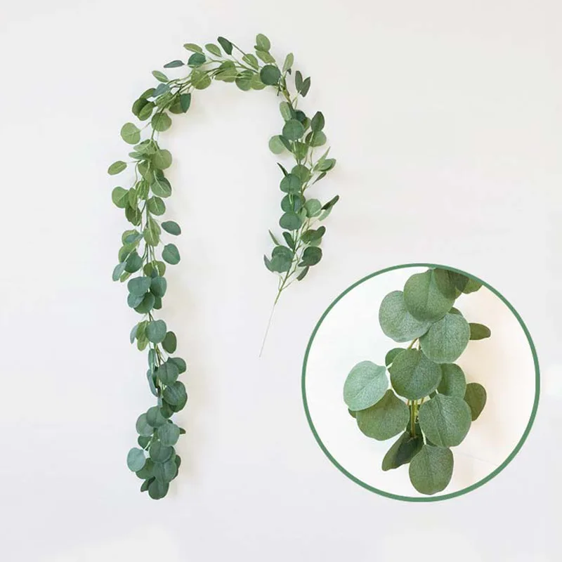 5pcs Artificial Green Eucalyptus Vines Rattan Wedding Decoration artificial Fake Plants Ivy Wreath Wall Decor Garden Decoration
5pcs Artificial Green Eucalyptus Vines Rattan Wedding Decoration artificial Fake Plants Ivy Wreath Wall Decor Garden Decoration