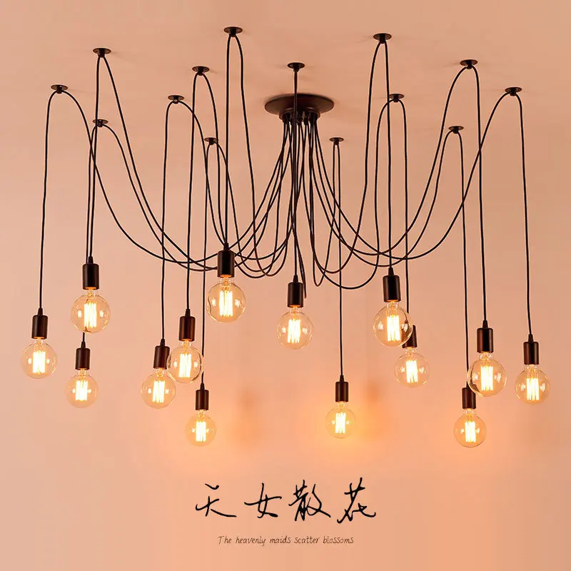 Vintage Art Edison Bulb Light Chandelier Bar Cafe Clothing Store StudyAdjustable DIY Spider Ceiling Lamp Fixture Light
Vintage Art Edison Bulb Light Chandelier Bar Cafe Clothing Store StudyAdjustable DIY Spider Ceiling Lamp Fixture Light