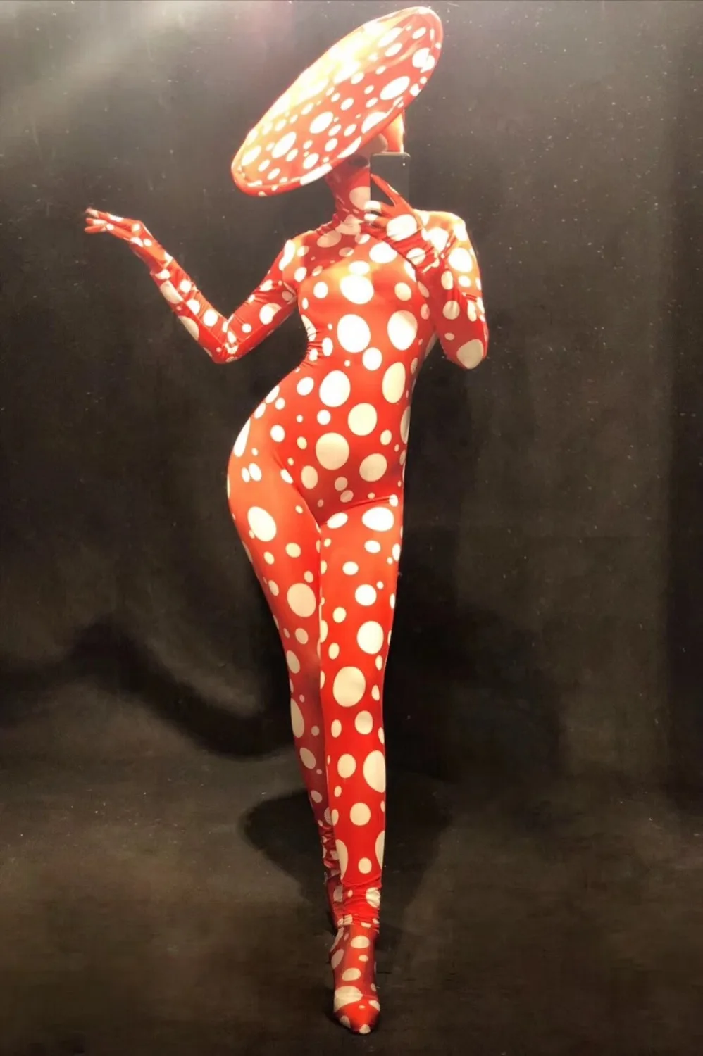 2020 Women New Stage Wear Red Sexy Jumpsuit 3D Printed White Big Dot Bodysuit Without Party Celebrate Show Performance Dancer
2020 Women New Stage Wear Red Sexy Jumpsuit 3D Printed White Big Dot Bodysuit Without Party Celebrate Show Performance Dancer