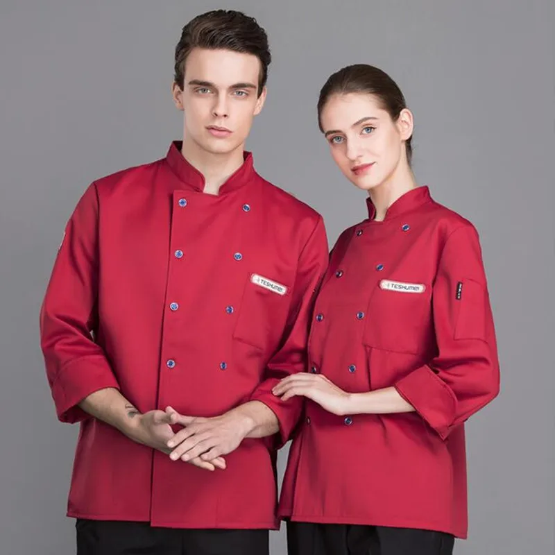 Chef's Work Clothes Long Sleeves Baking Cake Shop Workwear Restaurant Kitchen Fast Food Shop Men Women Plus Size Overalls H2039
Chef's Work Clothes Long Sleeves Baking Cake Shop Workwear Restaurant Kitchen Fast Food Shop Men Women Plus Size Overalls H2039