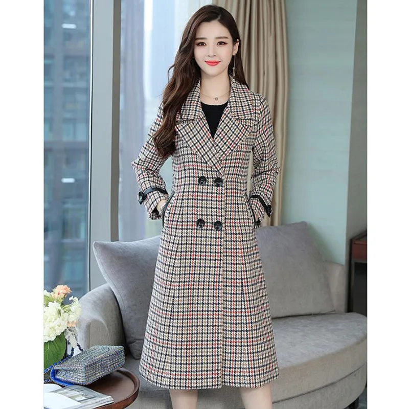 Houndstooth woolen coat women's autumn and winter wear new slim temperament fashion wild high quality woolen windbreaker TB18102
Houndstooth woolen coat women's autumn and winter wear new slim temperament fashion wild high quality woolen windbreaker TB18102