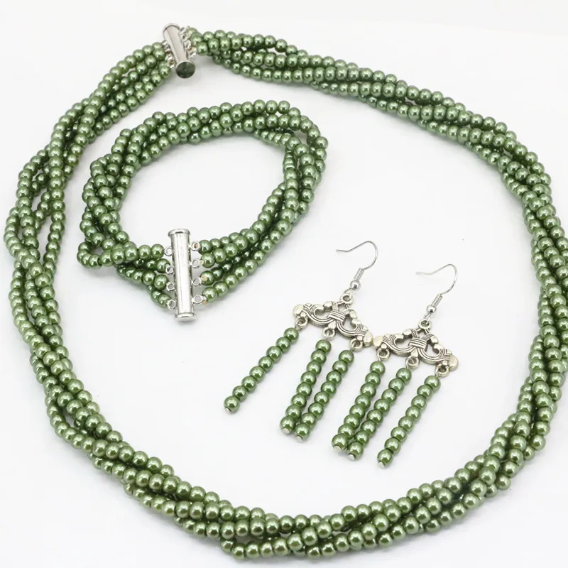 Charms women 5 color 4mm shell round beads necklace bracelet earrings jewelry set simulated-pearl beads 4 rows jewelry 18" B3458
Charms women 5 color 4mm shell round beads necklace bracelet earrings jewelry set simulated-pearl beads 4 rows jewelry 18" B3458