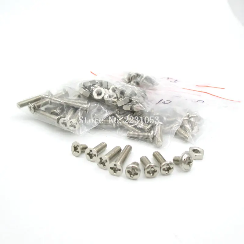 140PCS/LOT M3 Cap/Button/Flat Head Hex Socket Screws Bolt With Hex Nuts Assortment Kit 3*5mm - 3*16mm Screw Set
140PCS/LOT M3 Cap/Button/Flat Head Hex Socket Screws Bolt With Hex Nuts Assortment Kit 3*5mm - 3*16mm Screw Set