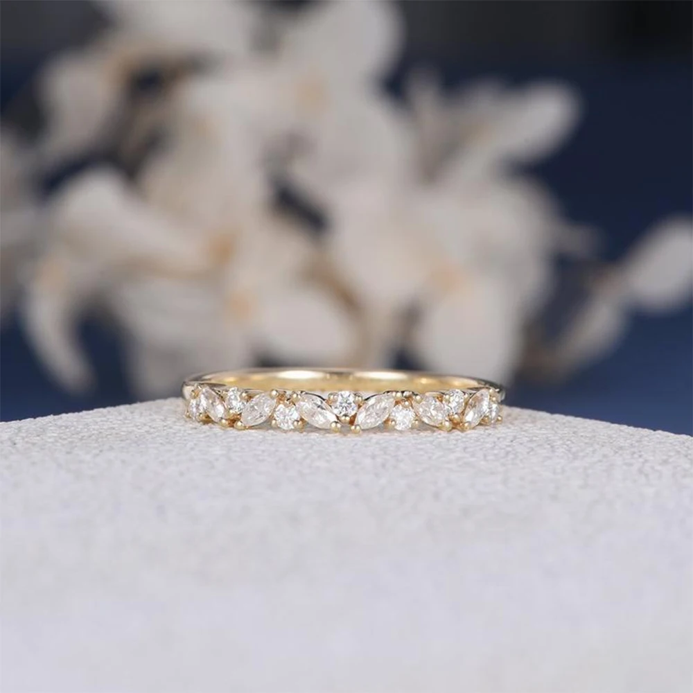 Unique Moissanite Engagement Ring Real 14k 585 White Rose Gold Wedding Band For Women Anniversary Match Band
Unique Moissanite Engagement Ring Real 14k 585 White Rose Gold Wedding Band For Women Anniversary Match Band