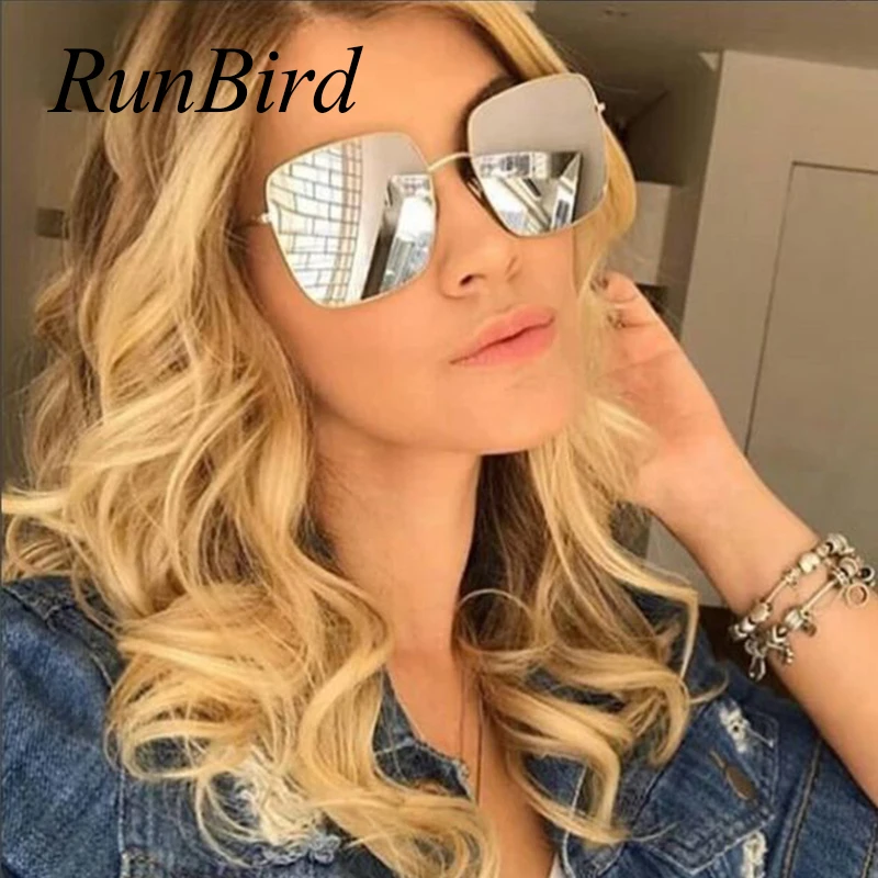 RunBird Oversize Flat Top Women Square Sunglasses Brand Designer Fashion Men Mirror Sun Glasses for Woman Shades UV400 1342R
RunBird Oversize Flat Top Women Square Sunglasses Brand Designer Fashion Men Mirror Sun Glasses for Woman Shades UV400 1342R