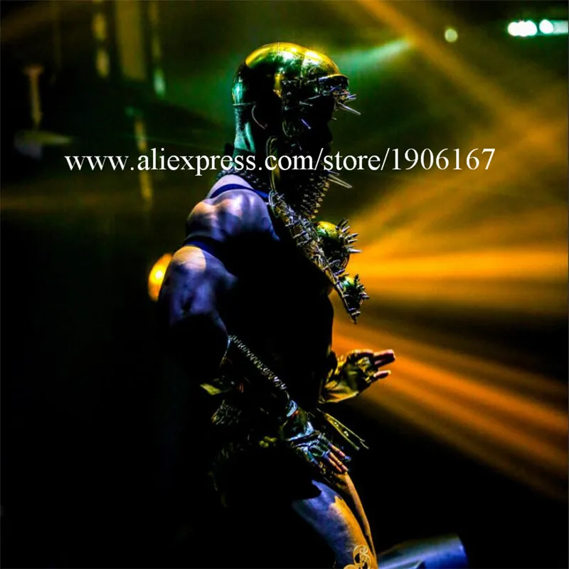 Singer Robot Mirror Suit Dance Stage Costumes Catwalk Show Armor Rivets Bodysuit Gold Mirror Clothes Nightclub Models Clothes
Singer Robot Mirror Suit Dance Stage Costumes Catwalk Show Armor Rivets Bodysuit Gold Mirror Clothes Nightclub Models Clothes