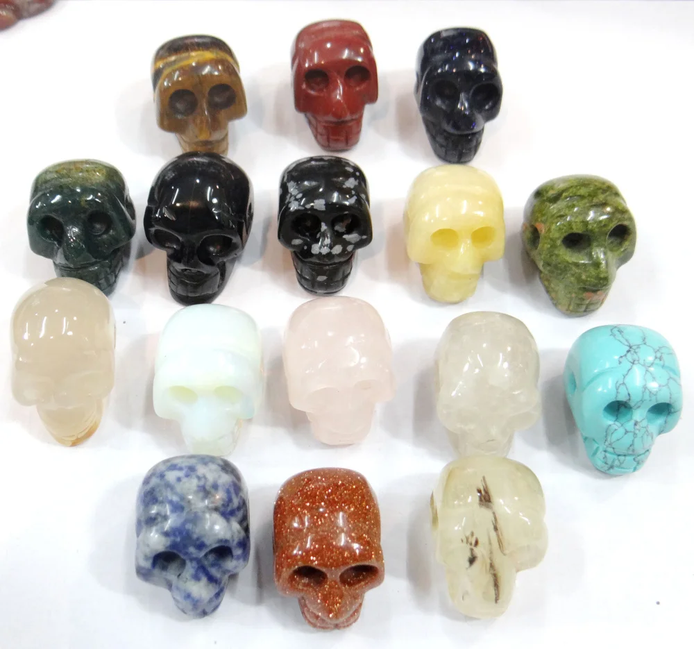 natural stone Turquoises Quartz crystal tiger eye carved skull charms and pendants for diy jewellery making12pcs
natural stone Turquoises Quartz crystal tiger eye carved skull charms and pendants for diy jewellery making12pcs