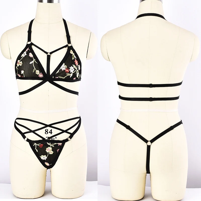 Sexy Lace Embroidery Bra Sets Bralette Sexy Lingerie Harness Bra Women Mesh Transparent G-string Sheer Bra Body Harness Set
Sexy Lace Embroidery Bra Sets Bralette Sexy Lingerie Harness Bra Women Mesh Transparent G-string Sheer Bra Body Harness Set
