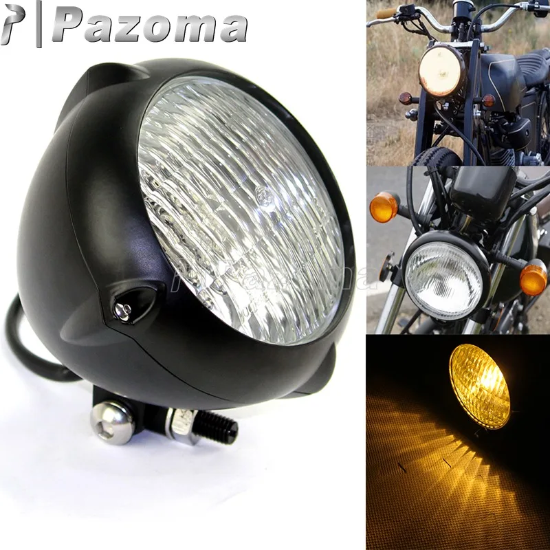Фара передняя мотоциклетная черная, 4,5 дюйма, H4, универсальная, для Harley, Honda, Yamaha, Chopper, Cafe Racer
Фара передняя мотоциклетная черная, 4,5 дюйма, H4, универсальная, для Harley, Honda, Yamaha, Chopper, Cafe Racer