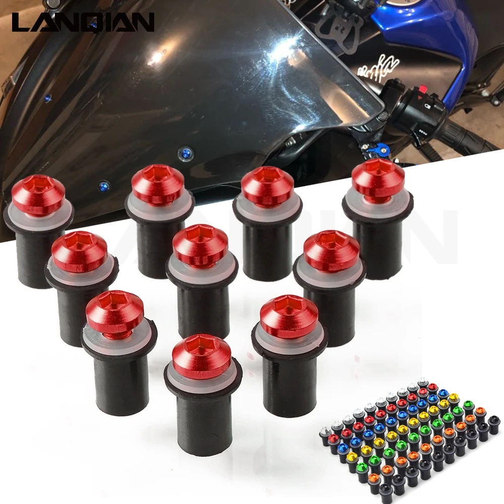 10PC Windscreen Bolt Screw Windshield Screw Kit High Quality CNC Windscreen Bolt Kit For YAMAHA YZF R1 XJR1300 FJR1300 FZ1 FAZER
10PC Windscreen Bolt Screw Windshield Screw Kit High Quality CNC Windscreen Bolt Kit For YAMAHA YZF R1 XJR1300 FJR1300 FZ1 FAZER