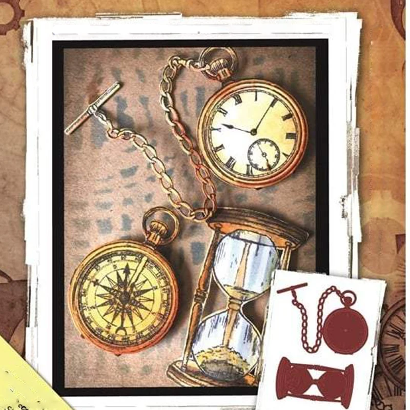 Sand Clock Pocket Watch Metal Cutting Dies Stencils for DIY Scrapbooking Photo Album Decorative Embossing Craft Supplier Die Cut
Sand Clock Pocket Watch Metal Cutting Dies Stencils for DIY Scrapbooking Photo Album Decorative Embossing Craft Supplier Die Cut
