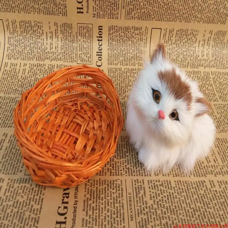simulation cute white cat with basket 12x10cm model polyethylene&furs cat model home decoration props ,model gift d511
simulation cute white cat with basket 12x10cm model polyethylene&furs cat model home decoration props ,model gift d511