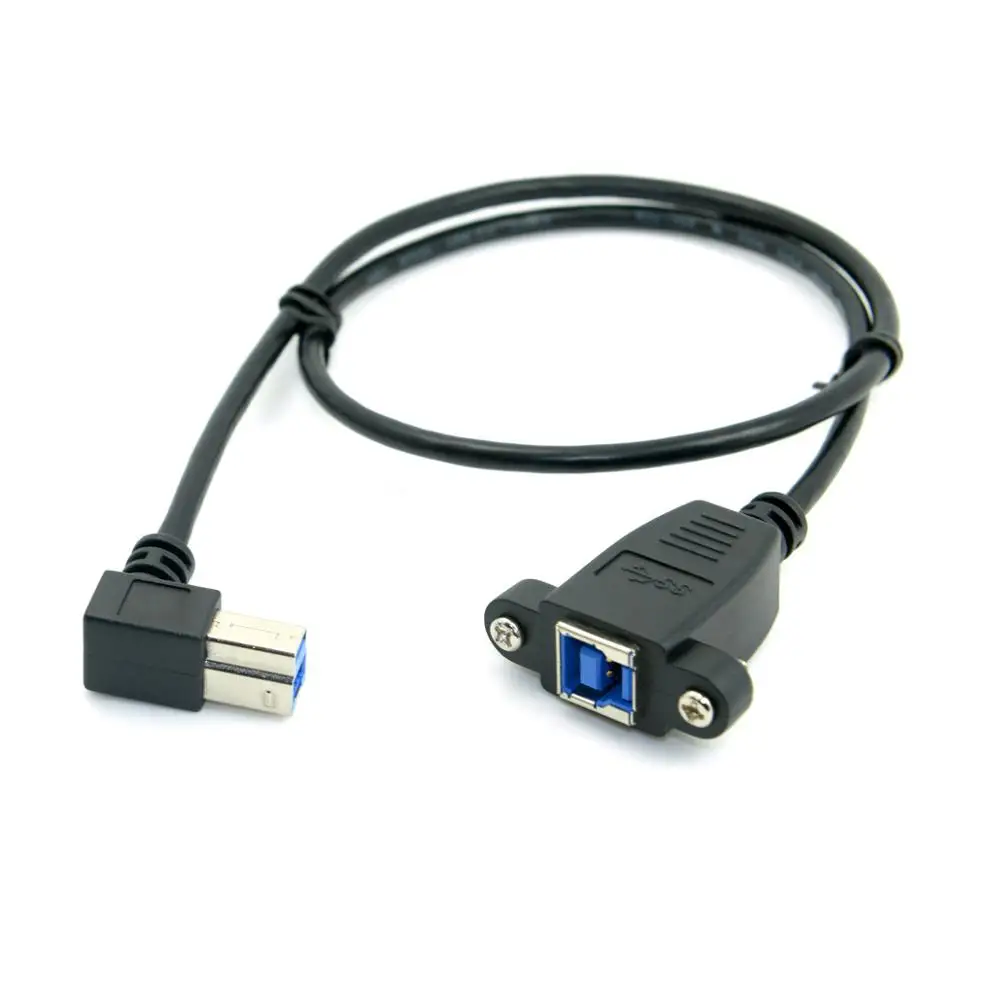 USB 3.0 Back Panel Mount B Type Female To Right Angled 90 Degree B Type Male Extension cable 0.5m 50CM
USB 3.0 Back Panel Mount B Type Female To Right Angled 90 Degree B Type Male Extension cable 0.5m 50CM