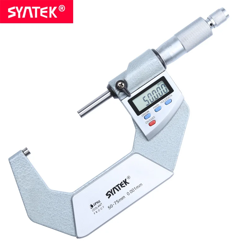Syntek 50-75mm IP65 Oil Waterproof Electronic Digital Micrometer 0.001mm ABS Caliper Thickness Gauge Meter Carbide Tip Measure
Syntek 50-75mm IP65 Oil Waterproof Electronic Digital Micrometer 0.001mm ABS Caliper Thickness Gauge Meter Carbide Tip Measure