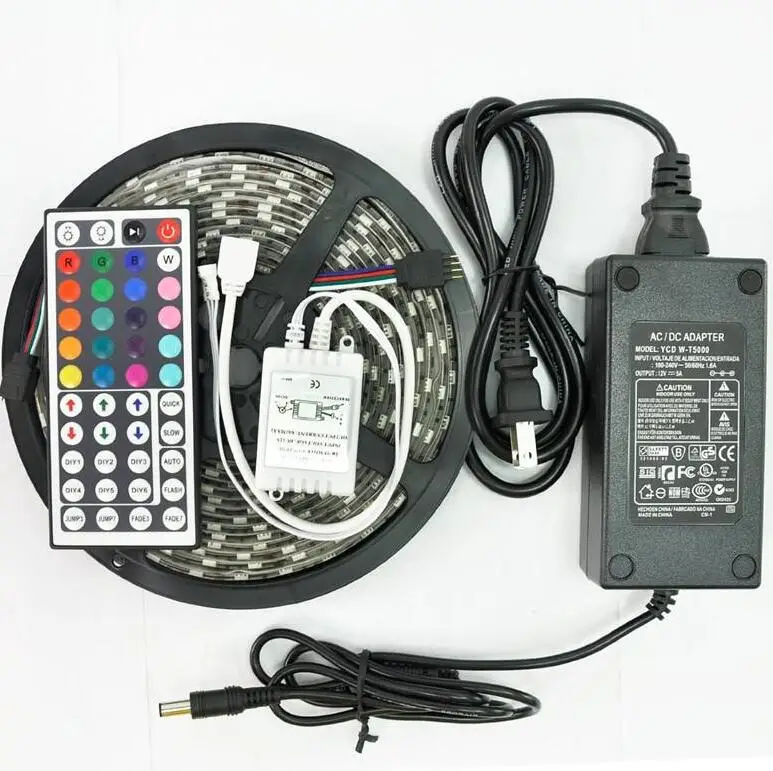 5 м 5050 300 SMD RGB Гибкая светодиодная лента и 44 клавиши ИК пульт дистанционного управления + 12 В 5 А 60 Вт адаптер питания
5 м 5050 300 SMD RGB Гибкая светодиодная лента и 44 клавиши ИК пульт дистанционного управления + 12 В 5 А 60 Вт адаптер питания
