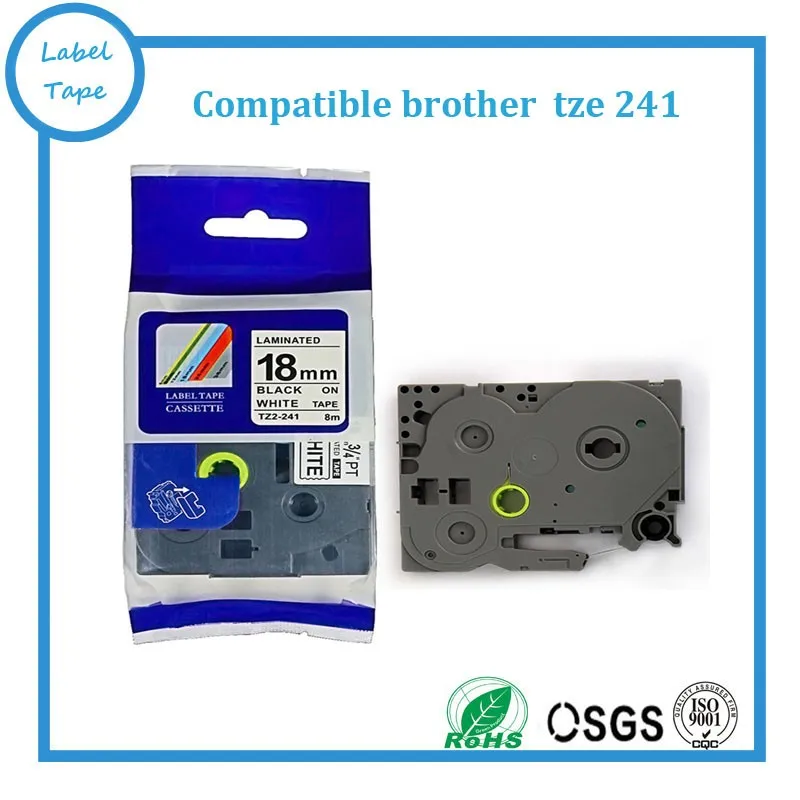 Factory supply high quality Brother 18mm label tape tze tape tze-241 tz 241 tze 241 tz-241 black on white
Factory supply high quality Brother 18mm label tape tze tape tze-241 tz 241 tze 241 tz-241 black on white