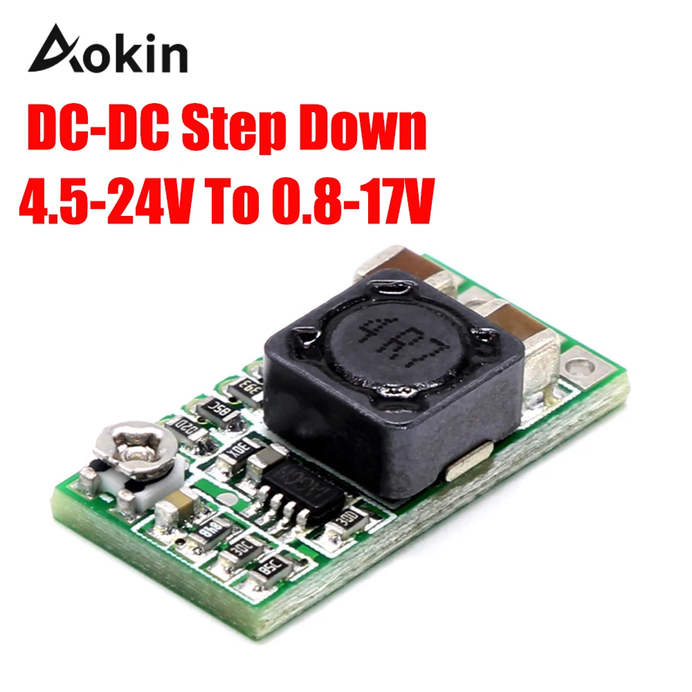 Mini DC-DC 4.5-24V To 5V 3A Step Down Power Supply Module Voltage Buck Converter Adjustable 97.5% 1.8V 2.5V 3.3V 5V 9V 12V 24V
Mini DC-DC 4.5-24V To 5V 3A Step Down Power Supply Module Voltage Buck Converter Adjustable 97.5% 1.8V 2.5V 3.3V 5V 9V 12V 24V