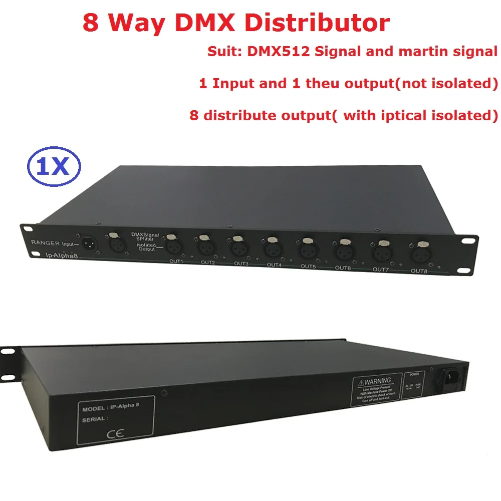 Stage Lighting Controller DMX512 Splitter Light Signal Amplifier Splitter 8 Way DMX Distributor For Stage Disco Equipments
Stage Lighting Controller DMX512 Splitter Light Signal Amplifier Splitter 8 Way DMX Distributor For Stage Disco Equipments