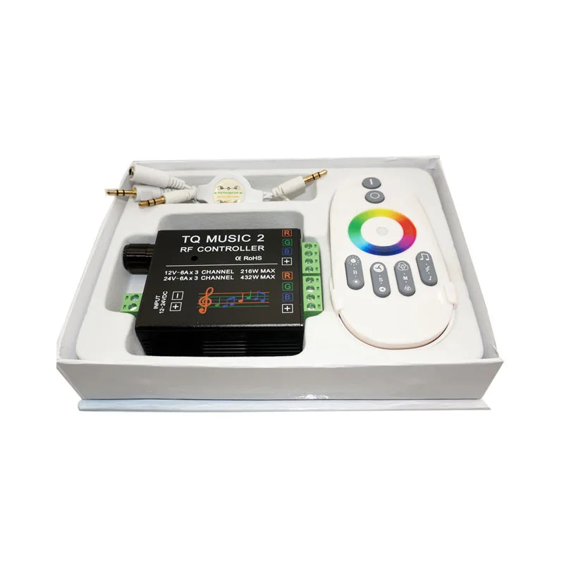 DC 12V 24V 18A Music 2 Smart Led Controller RF Touch Remote With 3.5MM Audio For RGB LED Strip Light modules 20 classic modes
DC 12V 24V 18A Music 2 Smart Led Controller RF Touch Remote With 3.5MM Audio For RGB LED Strip Light modules 20 classic modes