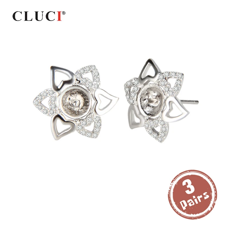 CLUCI 3 pair wholesale 925 Sterling Silver Flower Earrings for Women Silver 925 Pearl Earrings Mounting Stud Earrings SE028SB
CLUCI 3 pair wholesale 925 Sterling Silver Flower Earrings for Women Silver 925 Pearl Earrings Mounting Stud Earrings SE028SB