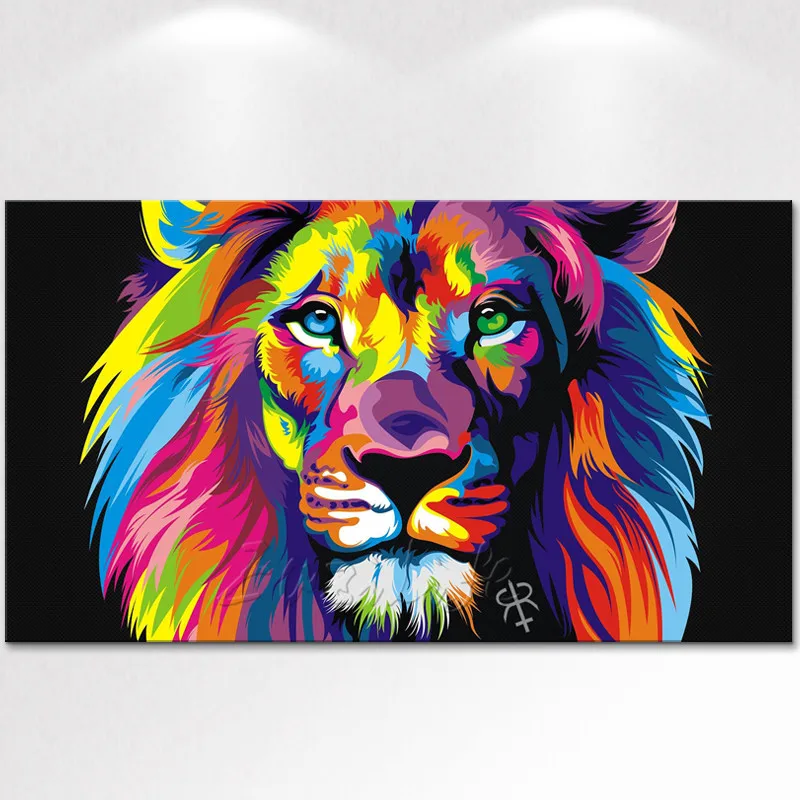 Canvas handmade Animal lion colourful Oil Painting Wall Art Picture on Canvas wall pictures for living room home decoration
Canvas handmade Animal lion colourful Oil Painting Wall Art Picture on Canvas wall pictures for living room home decoration