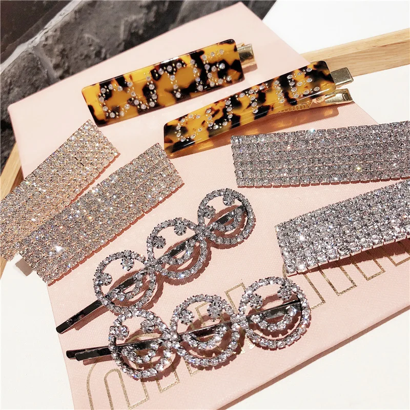 Fashion Crystal Hairpins Hair Accessories for Women Girls Rhinestone Hair Clips Elegant lady Hair Clips Barrette Headwear
Fashion Crystal Hairpins Hair Accessories for Women Girls Rhinestone Hair Clips Elegant lady Hair Clips Barrette Headwear