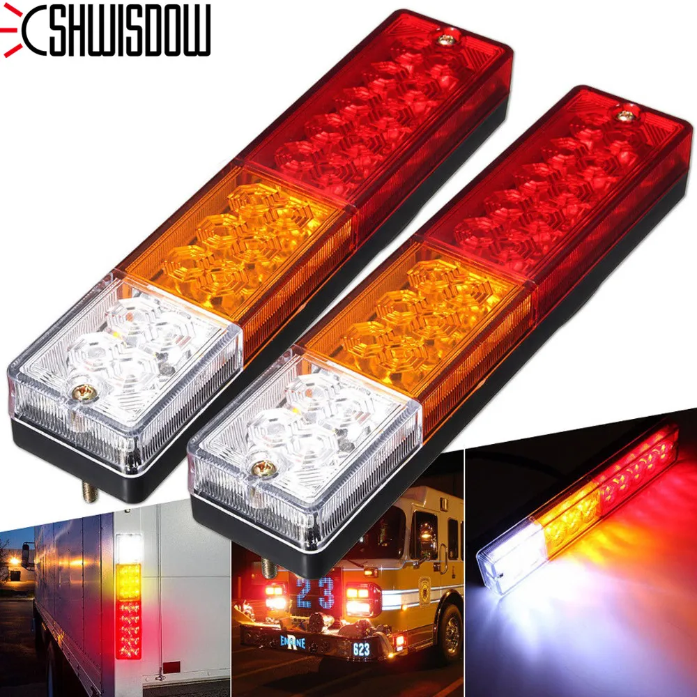 12V Car Light Assembly Tail Lights LED Rear Lamps Pair Boat For Trailer Truck Car Rear Brake Turn Signal Indicator Lamp Light
12V Car Light Assembly Tail Lights LED Rear Lamps Pair Boat For Trailer Truck Car Rear Brake Turn Signal Indicator Lamp Light