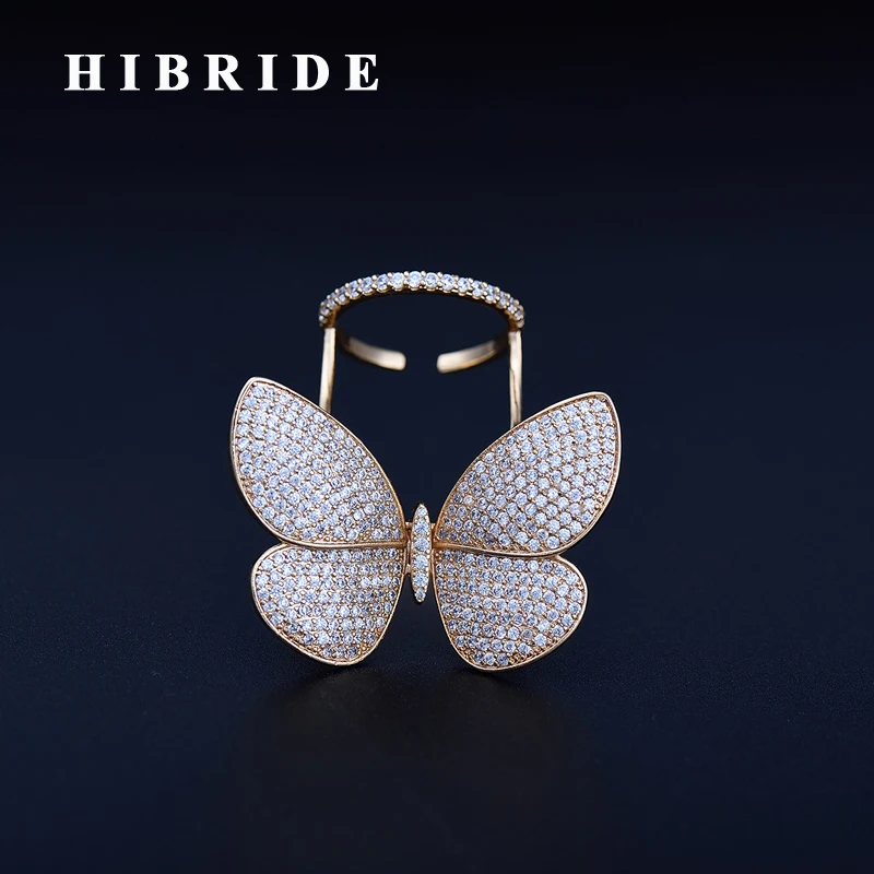 Женское Открытое кольцо HIBRIDE с прозрачной бабочкой, кольцо золотистого цвета с микро-инкрустацией из фианита, Женское кольцо
Женское Открытое кольцо HIBRIDE с прозрачной бабочкой, кольцо золотистого цвета с микро-инкрустацией из фианита, Женское кольцо