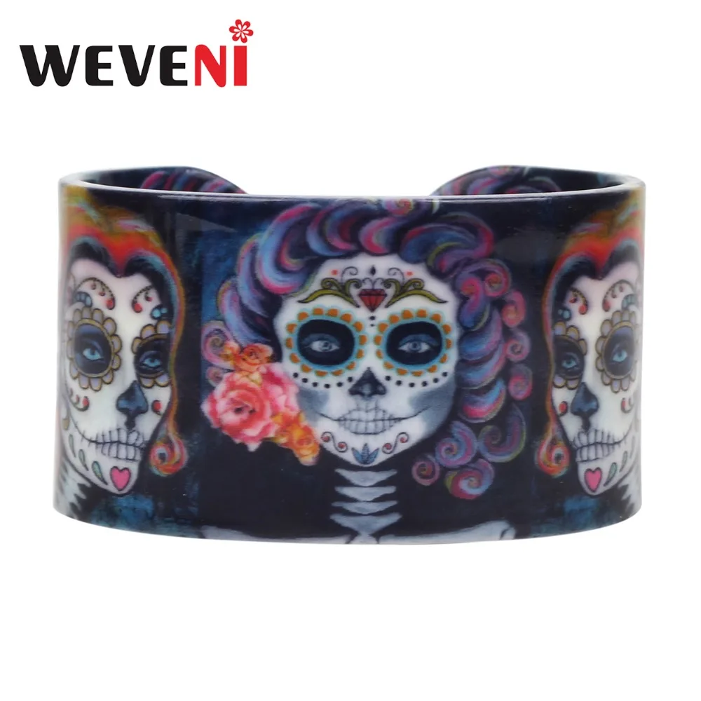 WEVENI Plastic Elegant Halloween Floral Skeleton Skull Bangles Bracelets Punk Fashion Craft Jewelry For Women Girls Ladies Teens
WEVENI Plastic Elegant Halloween Floral Skeleton Skull Bangles Bracelets Punk Fashion Craft Jewelry For Women Girls Ladies Teens