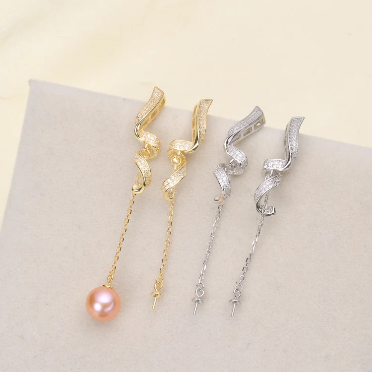 2 Color 925 Silver Pearl Earrings Fashion Beautiful Drop Earrings Findings Exquisite Jewelry Parts Fittings Women's Accessories
2 Color 925 Silver Pearl Earrings Fashion Beautiful Drop Earrings Findings Exquisite Jewelry Parts Fittings Women's Accessories