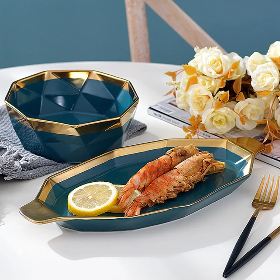 Ceramic plate, dark green irregular household plate bake plate, household fish plate Fruit Bread Food Dessert Breakfast Plate
Ceramic plate, dark green irregular household plate bake plate, household fish plate Fruit Bread Food Dessert Breakfast Plate