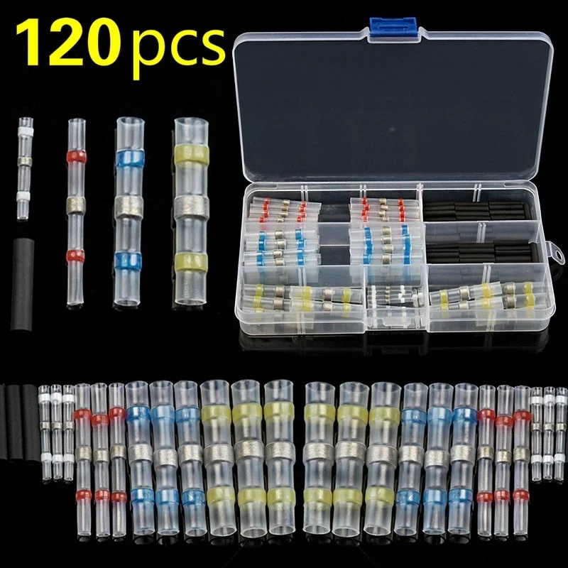 120PCS Solder Seal Wire Connectors & Heat Shrink Tubing Solder Sleeve Wire Connectors Kit 26-10AWG
120PCS Solder Seal Wire Connectors & Heat Shrink Tubing Solder Sleeve Wire Connectors Kit 26-10AWG