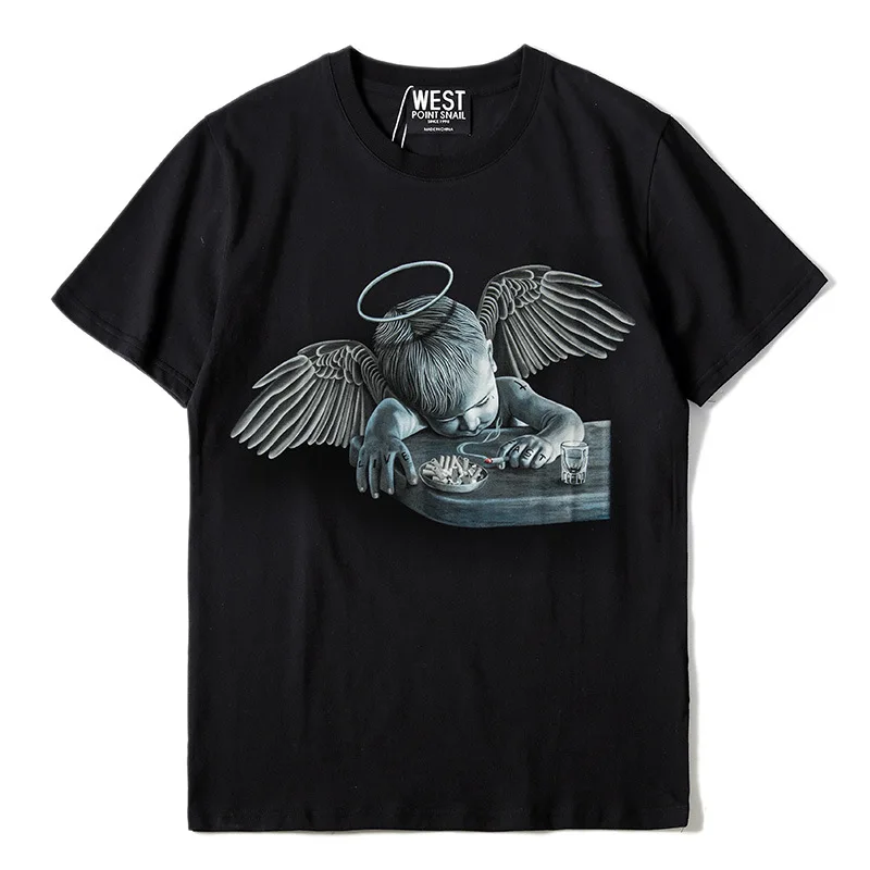New Novelty 2019 Men Live Fast Angel Wing T Shirts T-Shirt Hip Hop Skateboard Street Cotton T-Shirts Tee Top kenye #F75
New Novelty 2019 Men Live Fast Angel Wing T Shirts T-Shirt Hip Hop Skateboard Street Cotton T-Shirts Tee Top kenye #F75