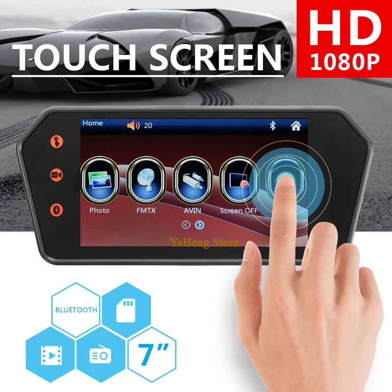 7'' 800 x 480 Touch Screen HD LCD Bluetooth Monitor Reversing Camera Car Rear View Parking HD 1080P
7'' 800 x 480 Touch Screen HD LCD Bluetooth Monitor Reversing Camera Car Rear View Parking HD 1080P