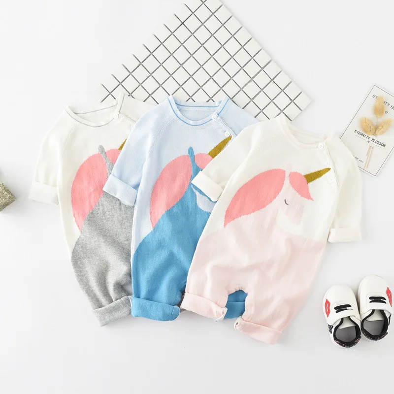 Fall Autumn Knitted Unicorn Warm Romper Newborn Infant Baby Boy Girl Jumpsuit Long Sleeve One-pieces Cute Animal Cloth RM19038
Fall Autumn Knitted Unicorn Warm Romper Newborn Infant Baby Boy Girl Jumpsuit Long Sleeve One-pieces Cute Animal Cloth RM19038