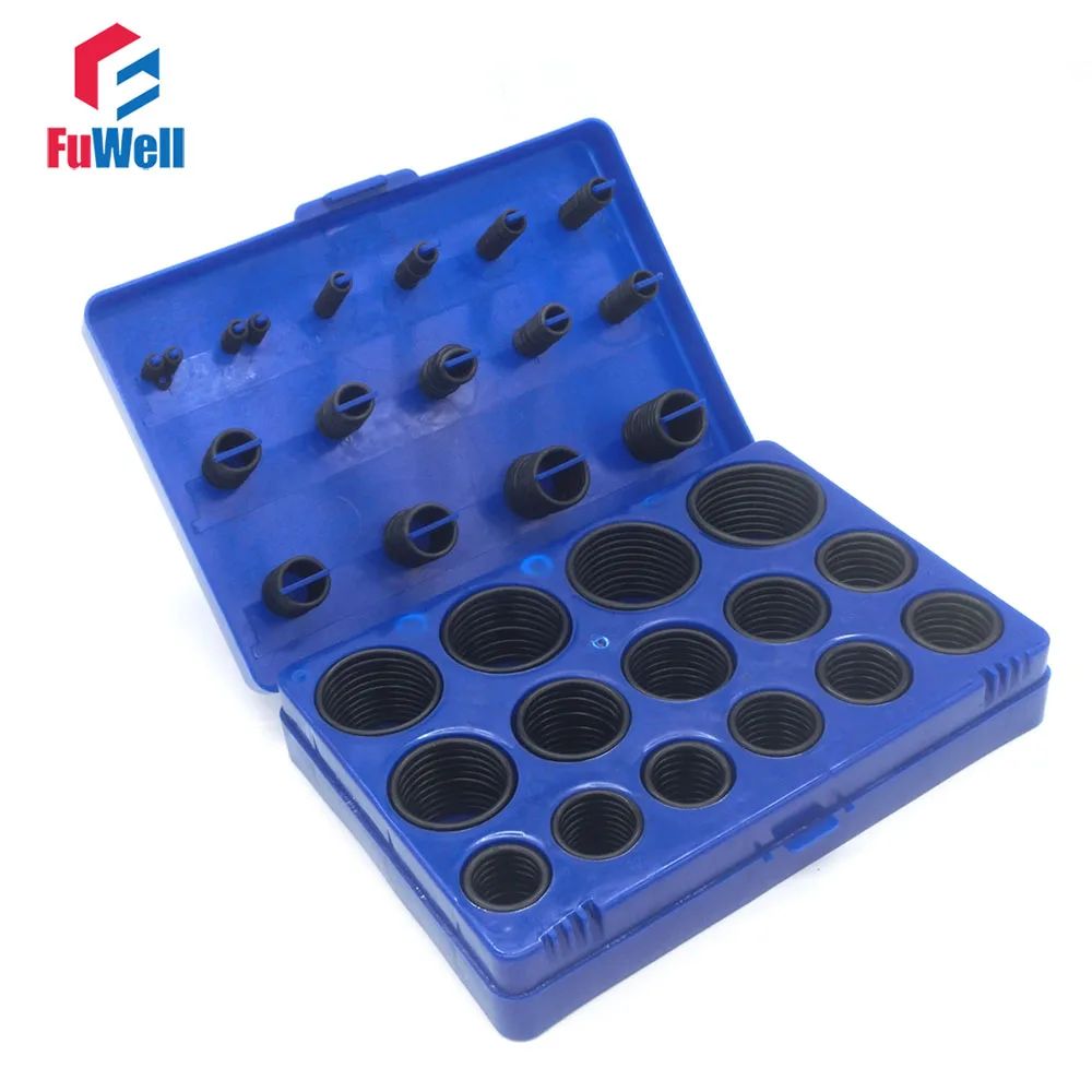 382pcs Black NBR O Ring Seal Kit 30 Different Sizes Rubber O-ring Sealing Gasket Assortment Set with Blue Plastic Case
382pcs Black NBR O Ring Seal Kit 30 Different Sizes Rubber O-ring Sealing Gasket Assortment Set with Blue Plastic Case