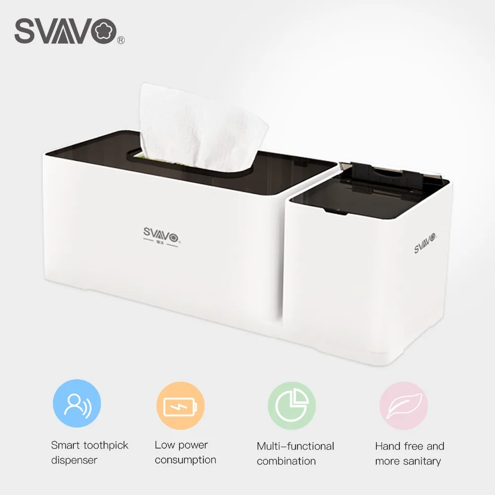 SVAVO Automatic toothpick Dispenser With Napkin Tissue Holder Toothpick Box Household Table Toothpick Storage Box
SVAVO Automatic toothpick Dispenser With Napkin Tissue Holder Toothpick Box Household Table Toothpick Storage Box