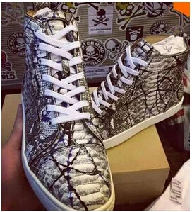 2016 Top quality Men Snakeskin Shoes Genuine leather Lace Up Sneaker Painting Graffiti Sapatos Fashion Men Casual Shoes
2016 Top quality Men Snakeskin Shoes Genuine leather Lace Up Sneaker Painting Graffiti Sapatos Fashion Men Casual Shoes