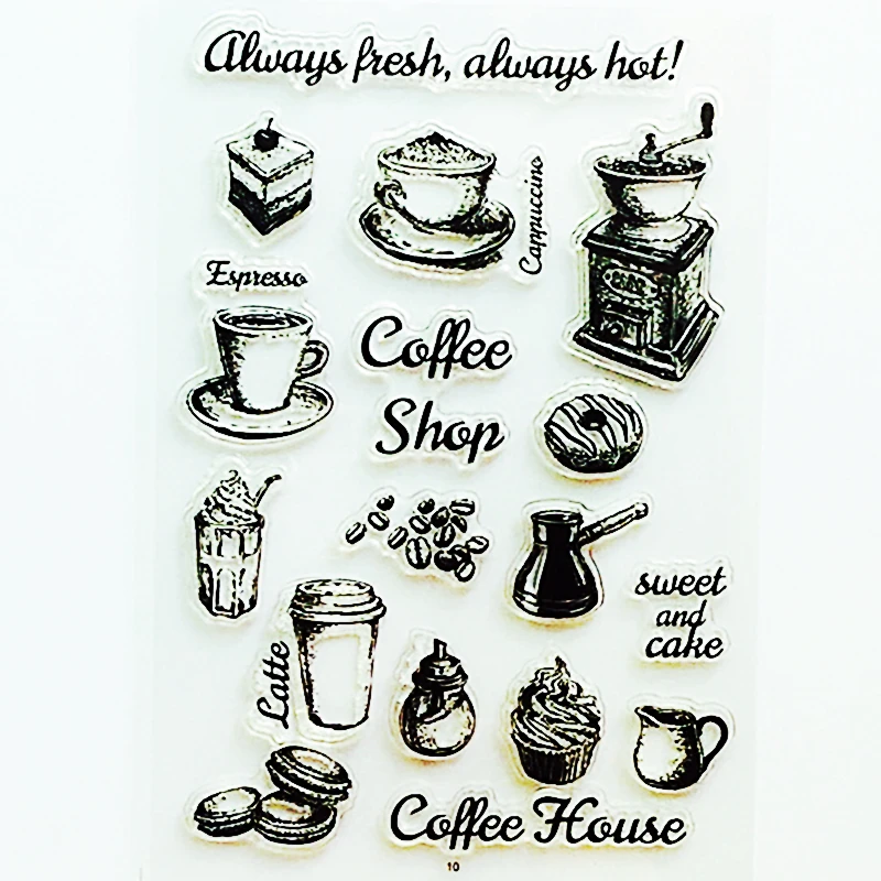 YLCS326 Coffee Silicone Clear Stamps For Scrapbooking DIY Photo Album Cards Decoration Transparent Stamp Craft Clear Stamp Tools
YLCS326 Coffee Silicone Clear Stamps For Scrapbooking DIY Photo Album Cards Decoration Transparent Stamp Craft Clear Stamp Tools