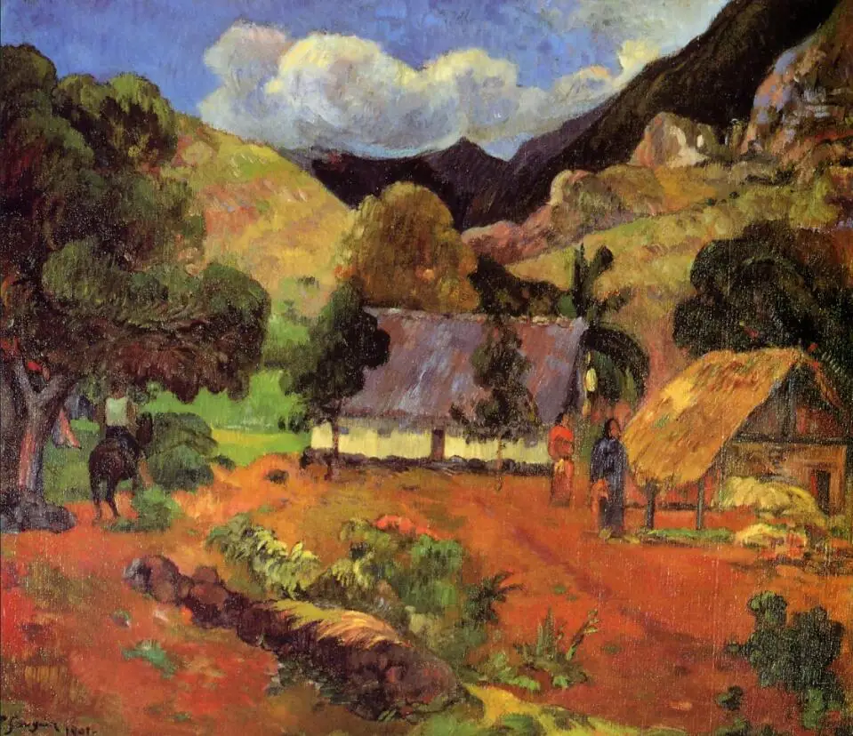 High quality Oil painting Canvas Reproductions Landscape with three figures (1901) by Paul Gauguin hand painted
High quality Oil painting Canvas Reproductions Landscape with three figures (1901) by Paul Gauguin hand painted
