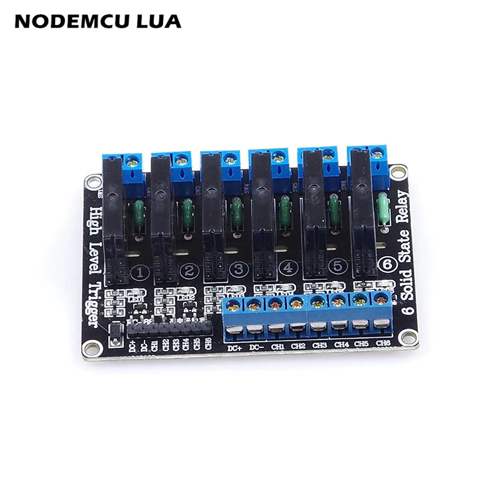 6 Channel Solid State Relay Module Board High Level Trigger 5V 2A Module for Arduino Duemilanove MEGA2560 MEGA1280 ARM DSP PIC 
6 Channel Solid State Relay Module Board High Level Trigger 5V 2A Module for Arduino Duemilanove MEGA2560 MEGA1280 ARM DSP PIC