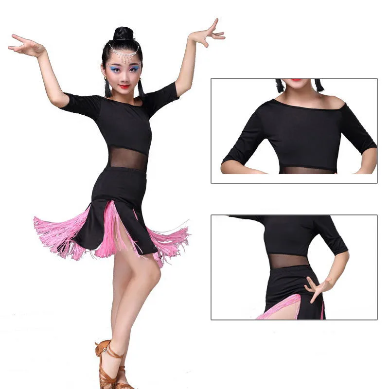 Children's Latin dance skirt new fringed summer girls dance clothes stage competition performance costume two piece set
Children's Latin dance skirt new fringed summer girls dance clothes stage competition performance costume two piece set