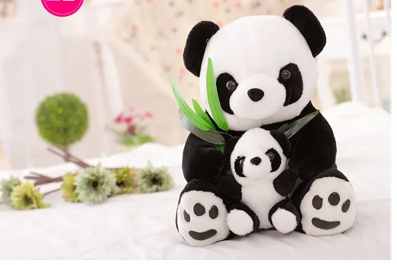 stuffed toy lovely bamboo panda hugged little panda doll plush toy throw pillow Christmas gift w9466 
stuffed toy lovely bamboo panda hugged little panda doll plush toy throw pillow Christmas gift w9466
